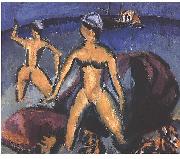 Ernst Ludwig Kirchner Two women at the sea oil painting